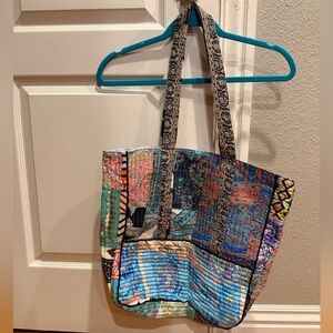 NWOT Karma Highway patchwork tote bag